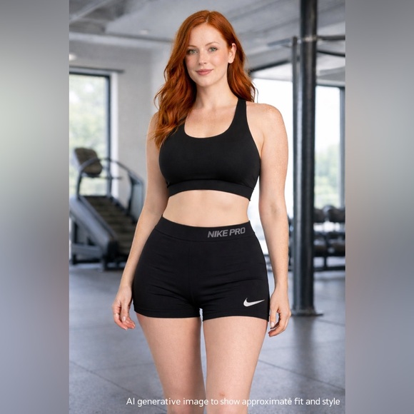 Nike Pro Black Compression Workout Shorts | Women’s - Picture 6 of 6
